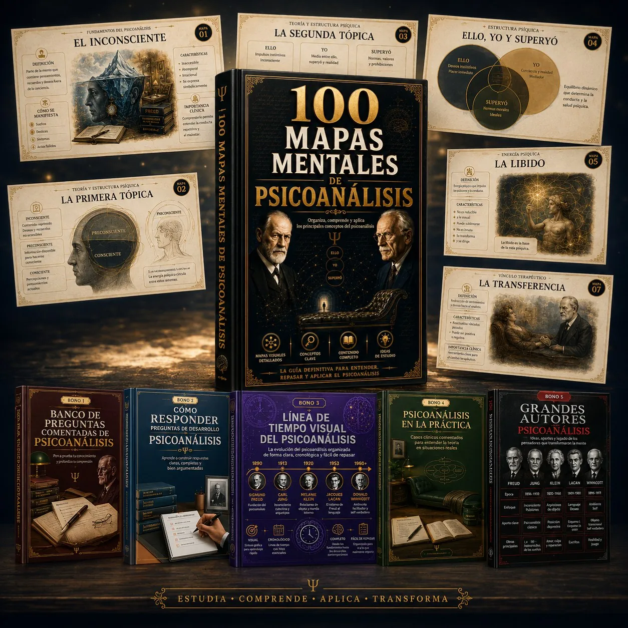 100 Mapas Mentales de Psicoanálisis